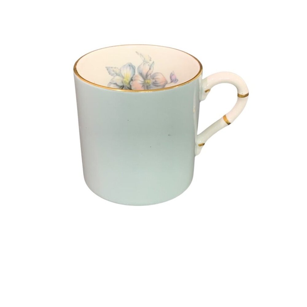 Royal Worcester China Cup Small Espresso Woodland Pattern Gold Trim